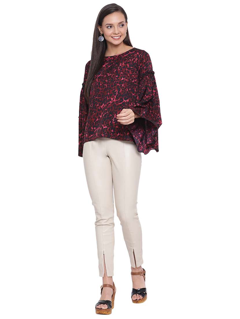 bell sleeved animal top - 17843749 - Standard Image - 3