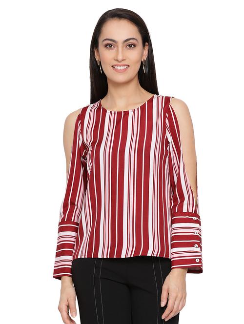 women's straight round neck top - 17843752 - Standard Image - 0