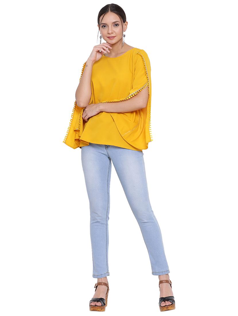 bell sleeved solid top - 17843753 - Standard Image - 3