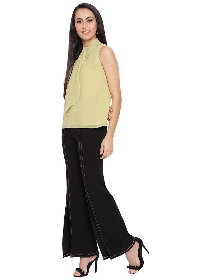 tie up neck solid top - 17843760 - Standard Image - 3