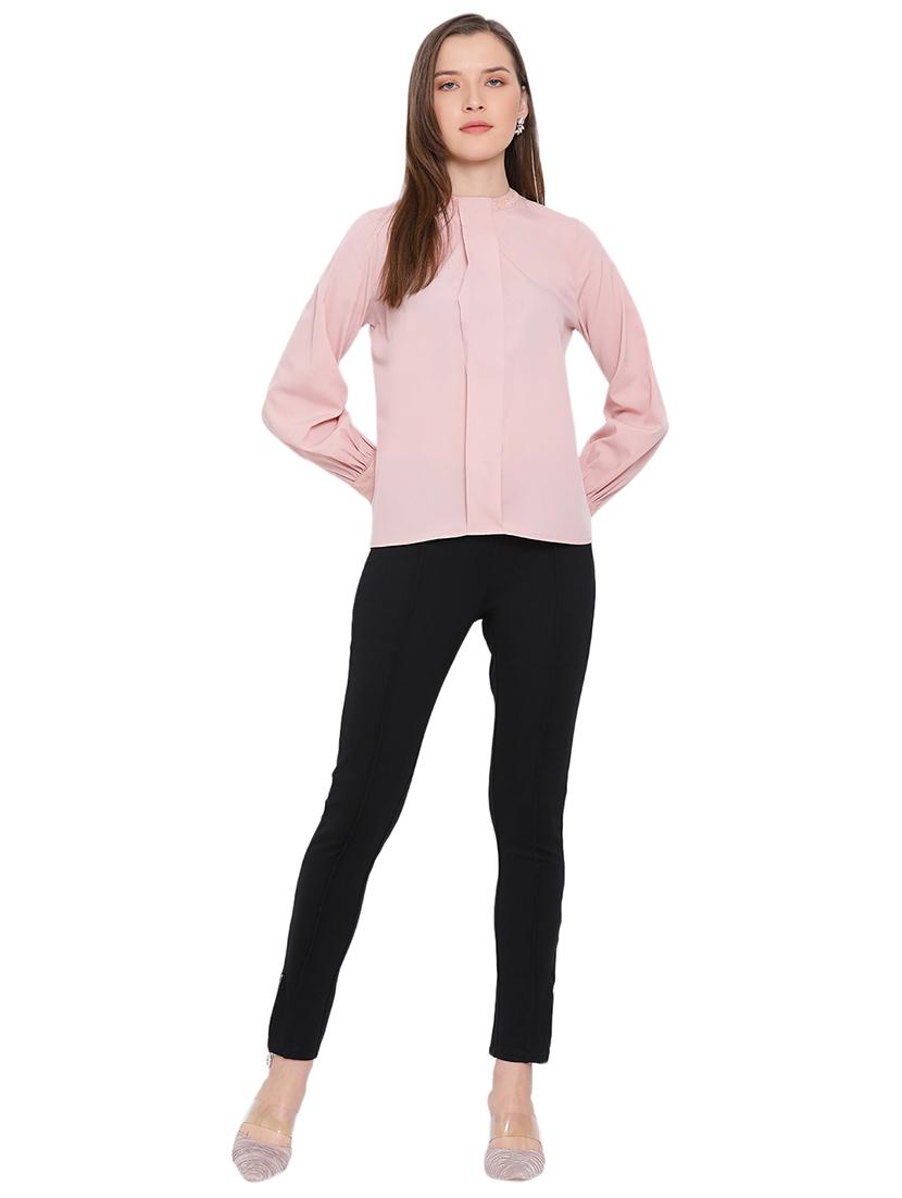 women's straight mock neck top - 17843766 - Standard Image - 3