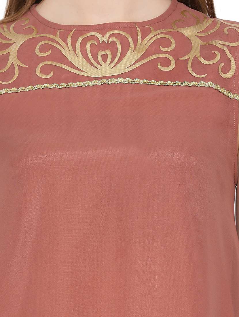 round neck asymmetric hem tunic - 17843768 -  Standard Image - 3