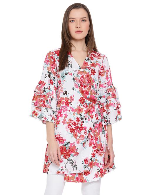 bell sleeved floral tunic - 17843770 -  Standard Image - 0