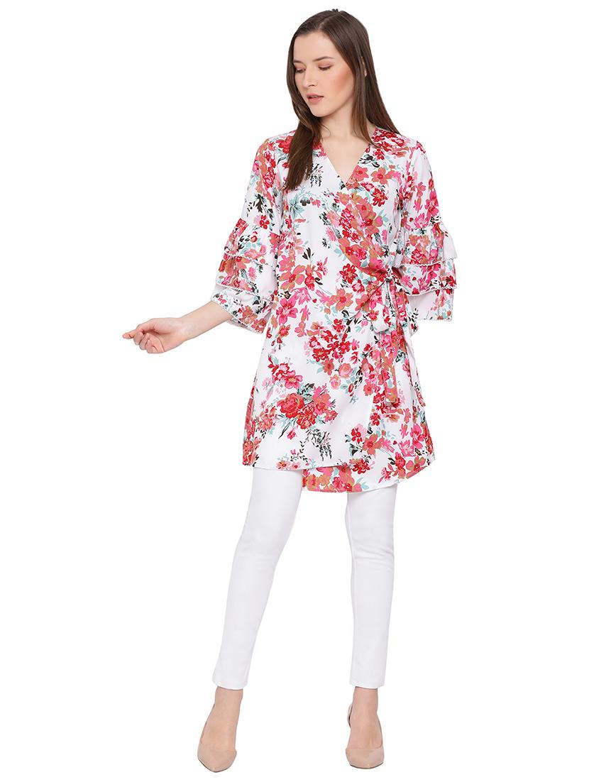 bell sleeved floral tunic - 17843770 - Standard Image - 3