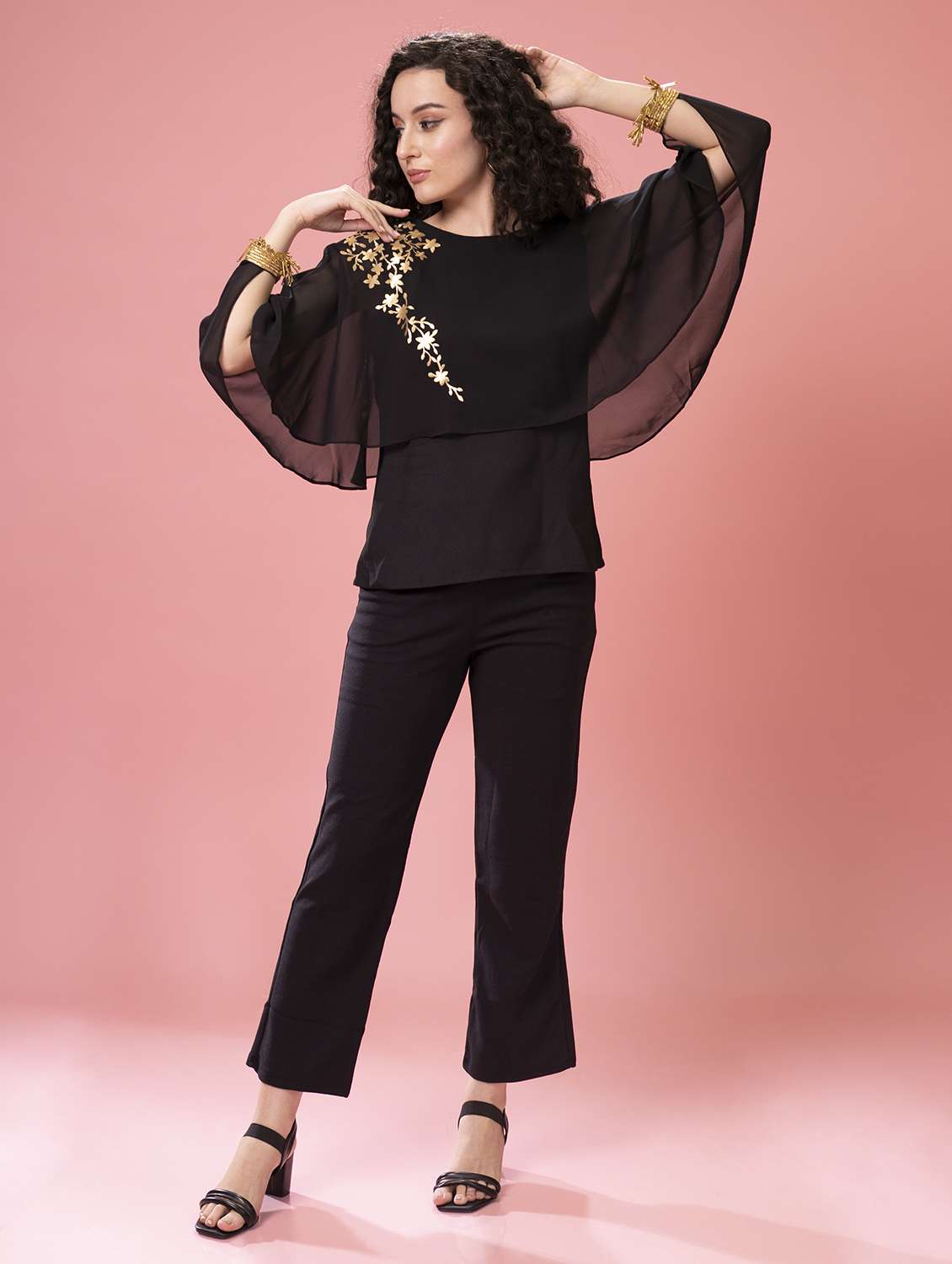 women's layered round neck top - 17843775 -  Standard Image - 3