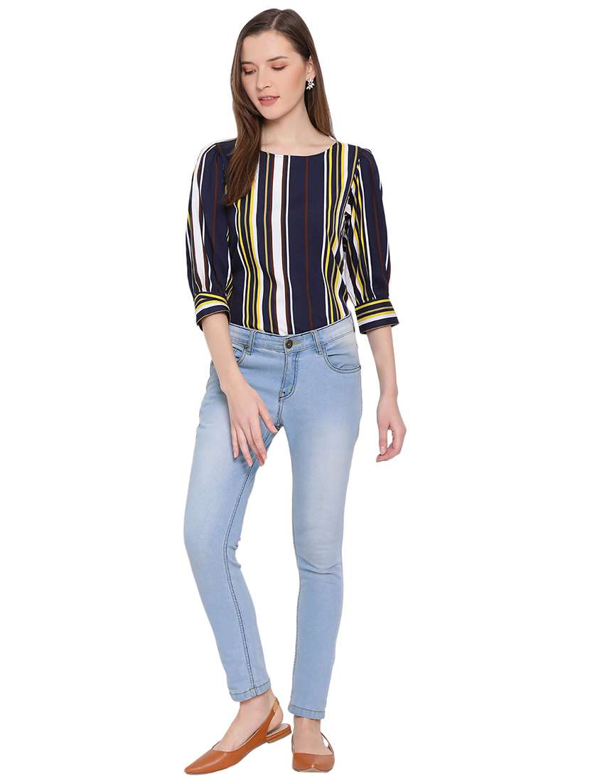 women's a line round neck top - 17843796 - Standard Image - 3