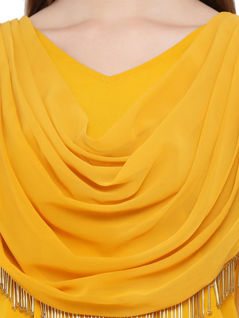 cowl drape lace detail tunic - 17843800 - Standard Image - 3