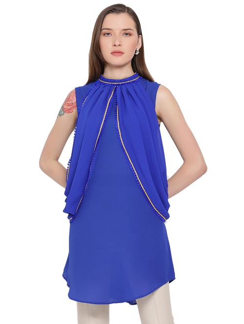 mock neck lace detail top - 17843803 - Standard Image - 0