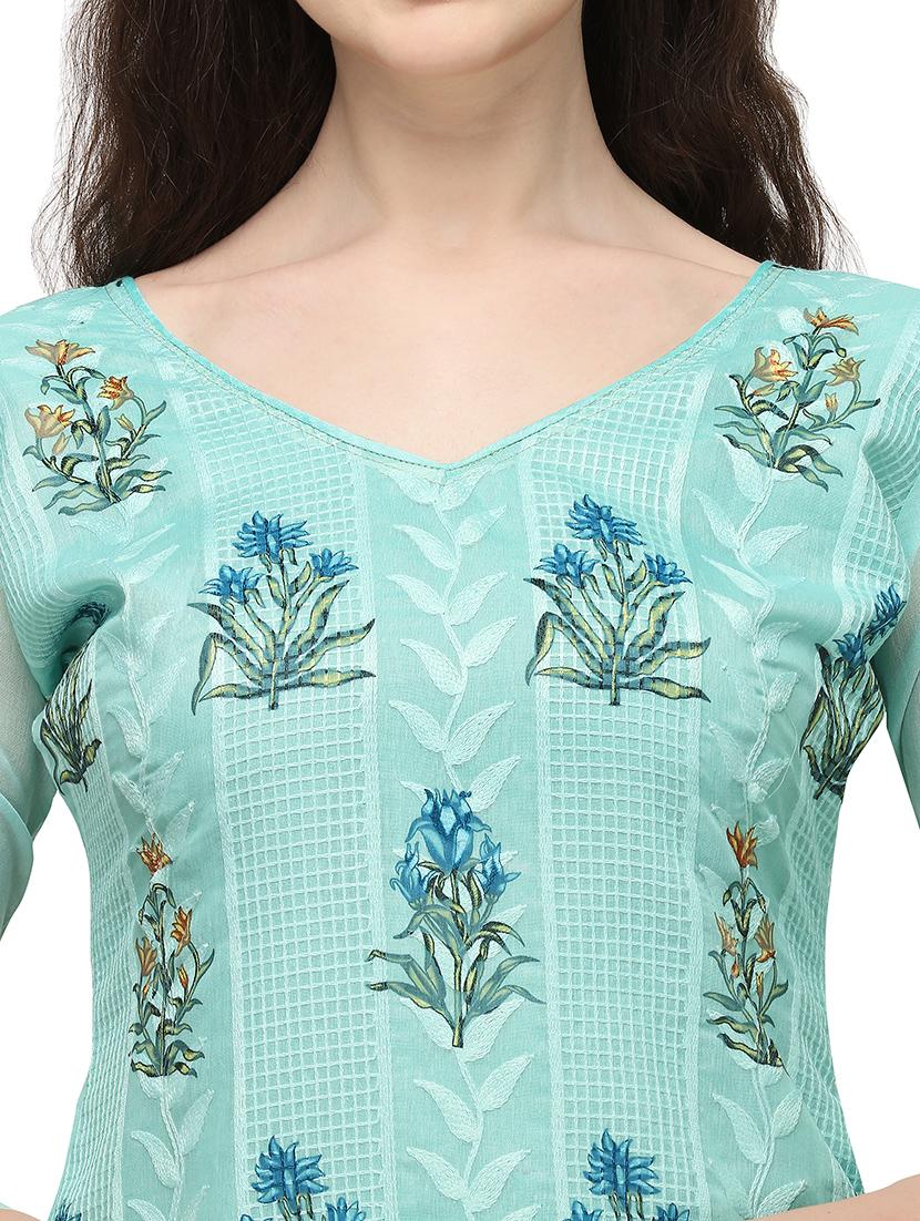 floral unstitched suit - 17844072 - Standard Image - 3