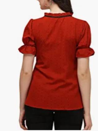 red cotton top - 17844276 - Zoom Image - 0