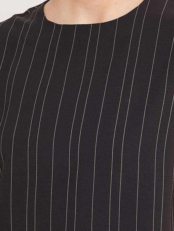 round neck striped top with trouser set - 17844305 - Standard Image - 3