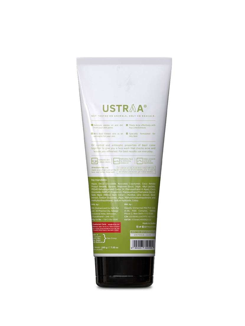 Ustraa Blue Deodorant   150 Ml, Face Wash Oily Skin   200 G & De Tan Face Scrub   100g