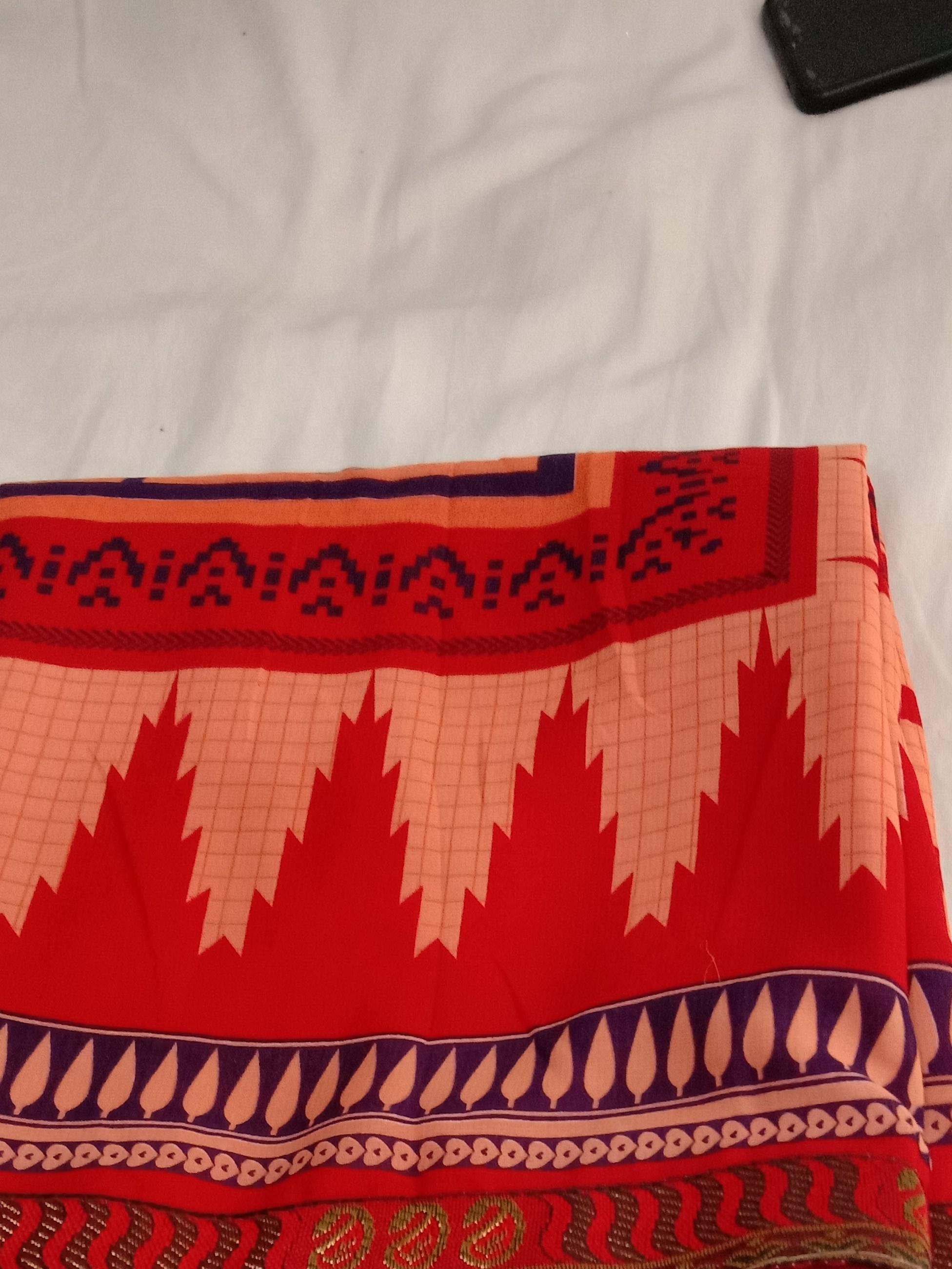 orange chiffon saree - 17850075 - Zoom Image - 0