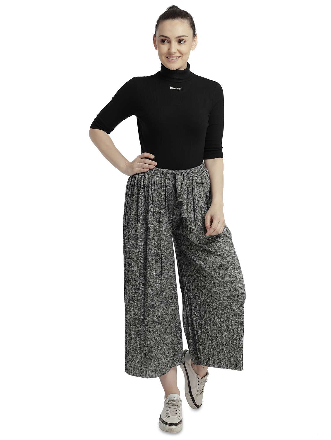 mid rise solid palazzo - 17850498 - Standard Image - 3