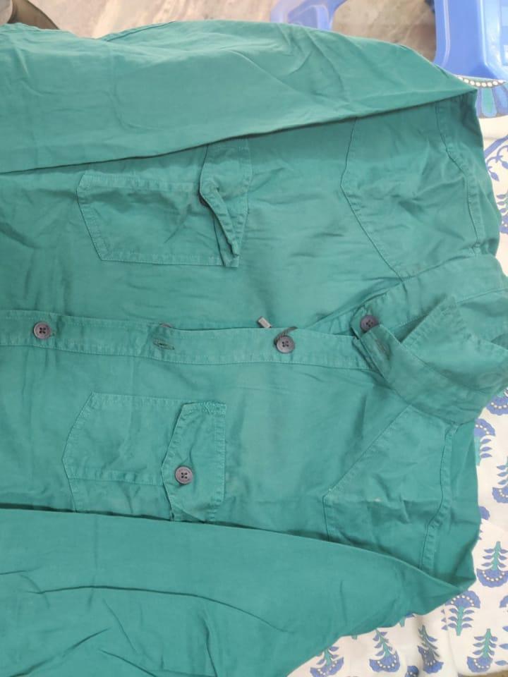 green denim shirt - 17850902 - Zoom Image - 0