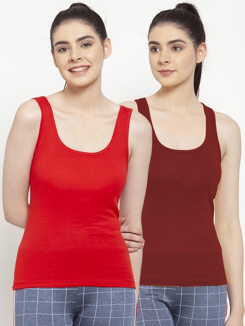 set of 2 scoop neck solid camisole - 17851292 - Standard Image - 0