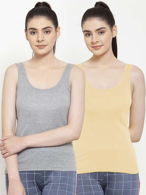 set of 2 scoop neck solid camisole - 17851297 -  Standard Image - 0