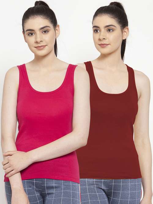 set of 2 scoop neck solid camisole - 17851326 -  Standard Image - 0