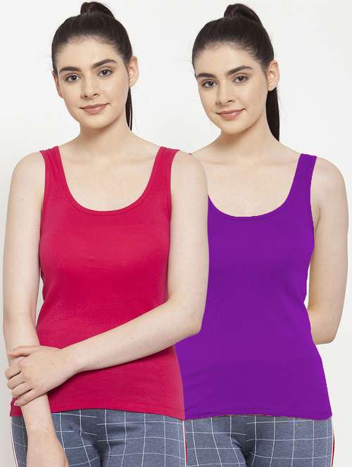 set of 2 scoop neck solid camisole - 17851328 -  Standard Image - 0
