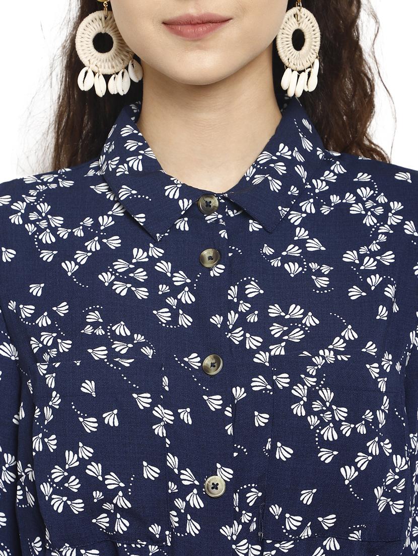 tie front floral full leg jumpsuit - 17851670 - Standard Image - 3