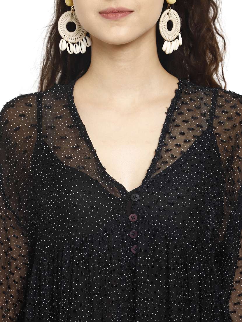 women's fit & flare self design dress - 17851788 - Standard Image - 3