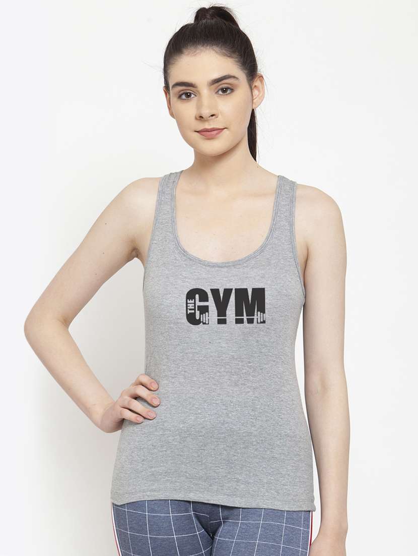 scoop neck graphic tank top 