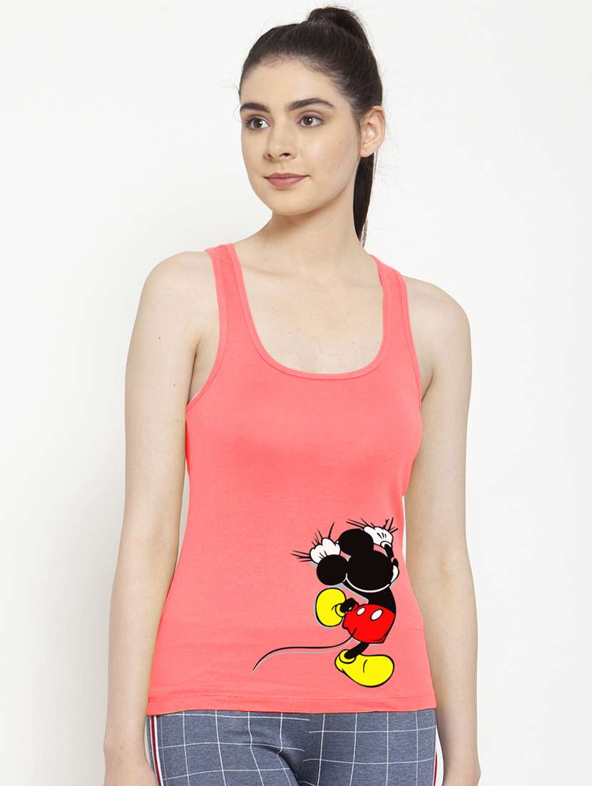 scoop neck graphic tank top 