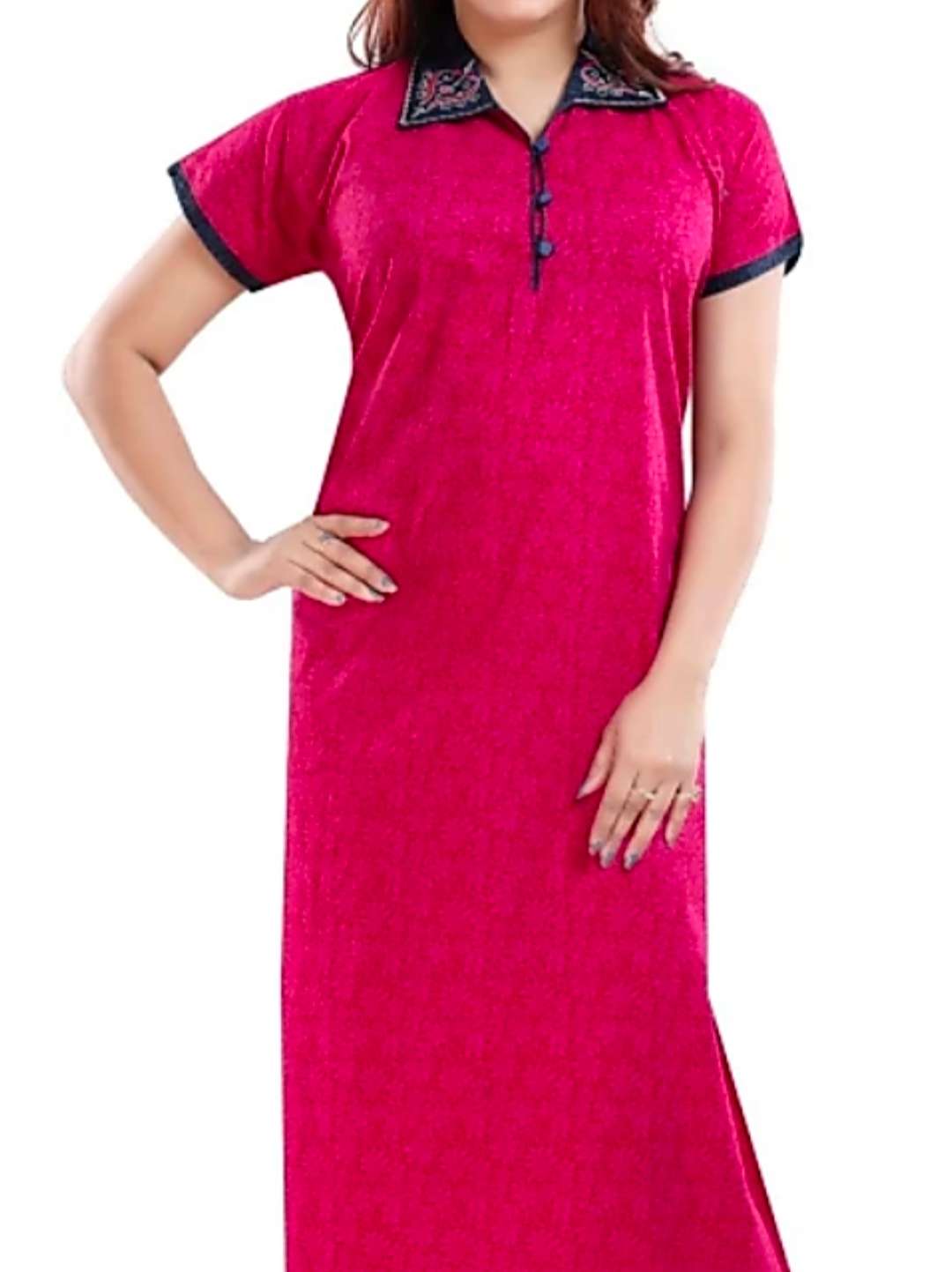 Cotton Nighty Dress Flipkart Online Nighty Buy Online Pink Pure