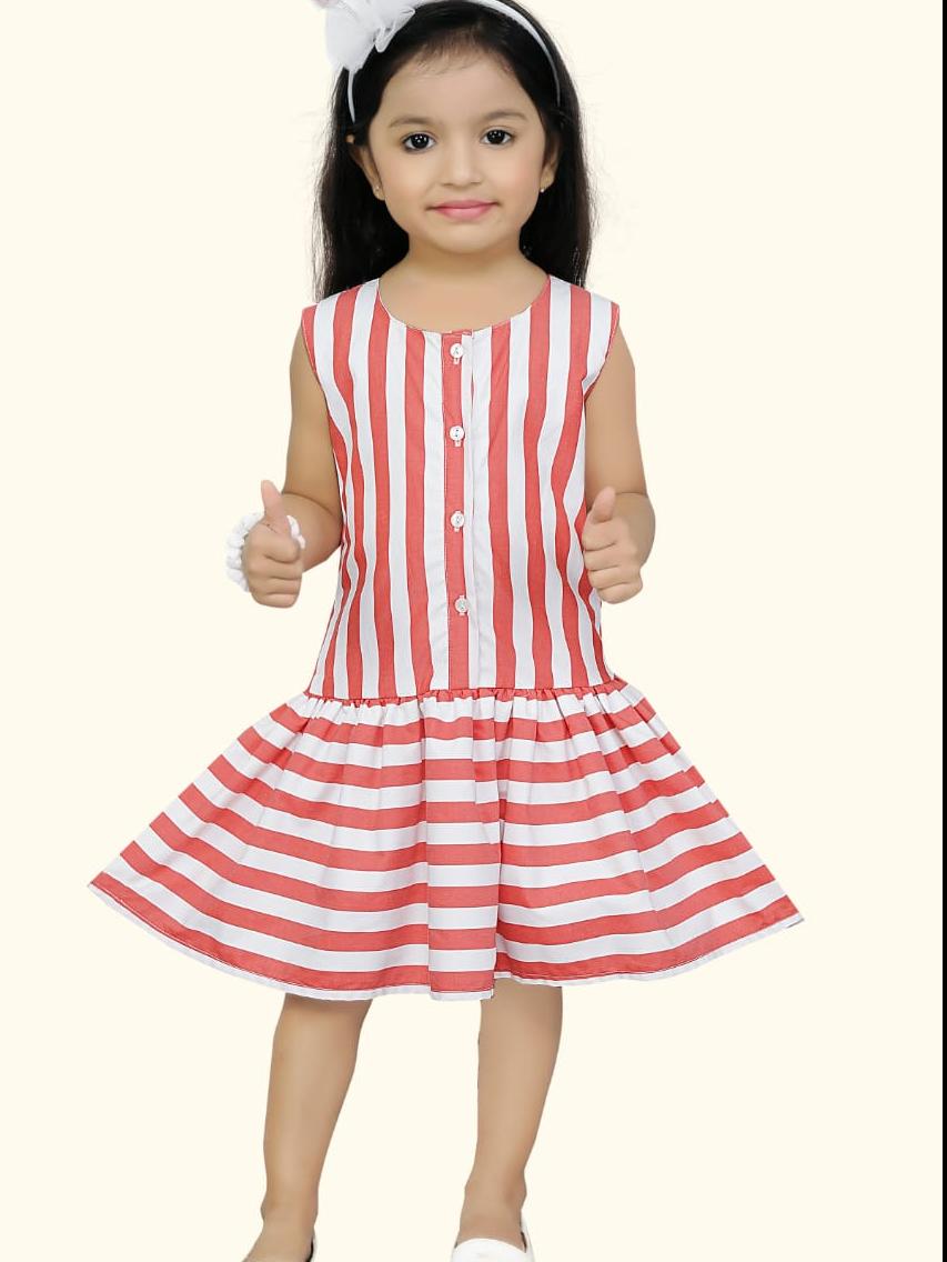 adita girl's cotton red & white - 17855106 - Zoom Image - 0