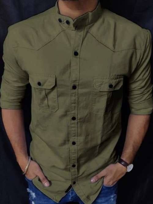 green cotton shirt - 17855135 -  Standard Image - 0