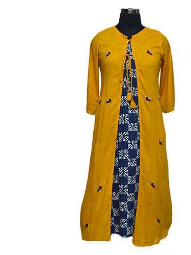double layer kurti limeroad