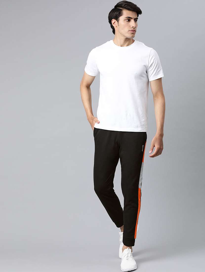 black side taped full length track pant - 17855651 -  Standard Image - 3
