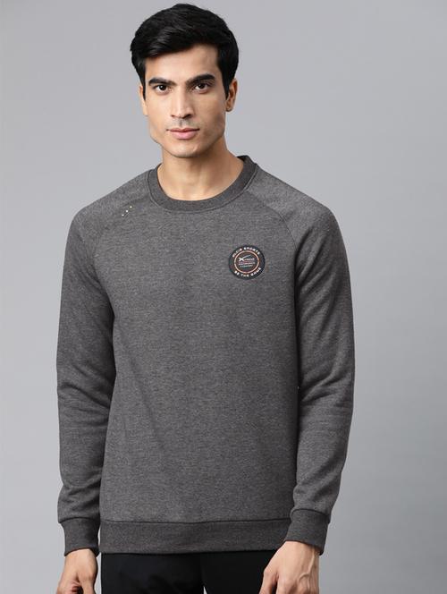 grey solid raglan sweatshirt - 17855663 - Standard Image - 0