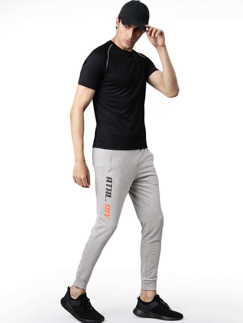 grey printed full length track pant - 17855730 - Standard Image - 3