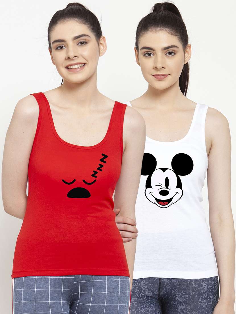 set of 2 graphic tank tee