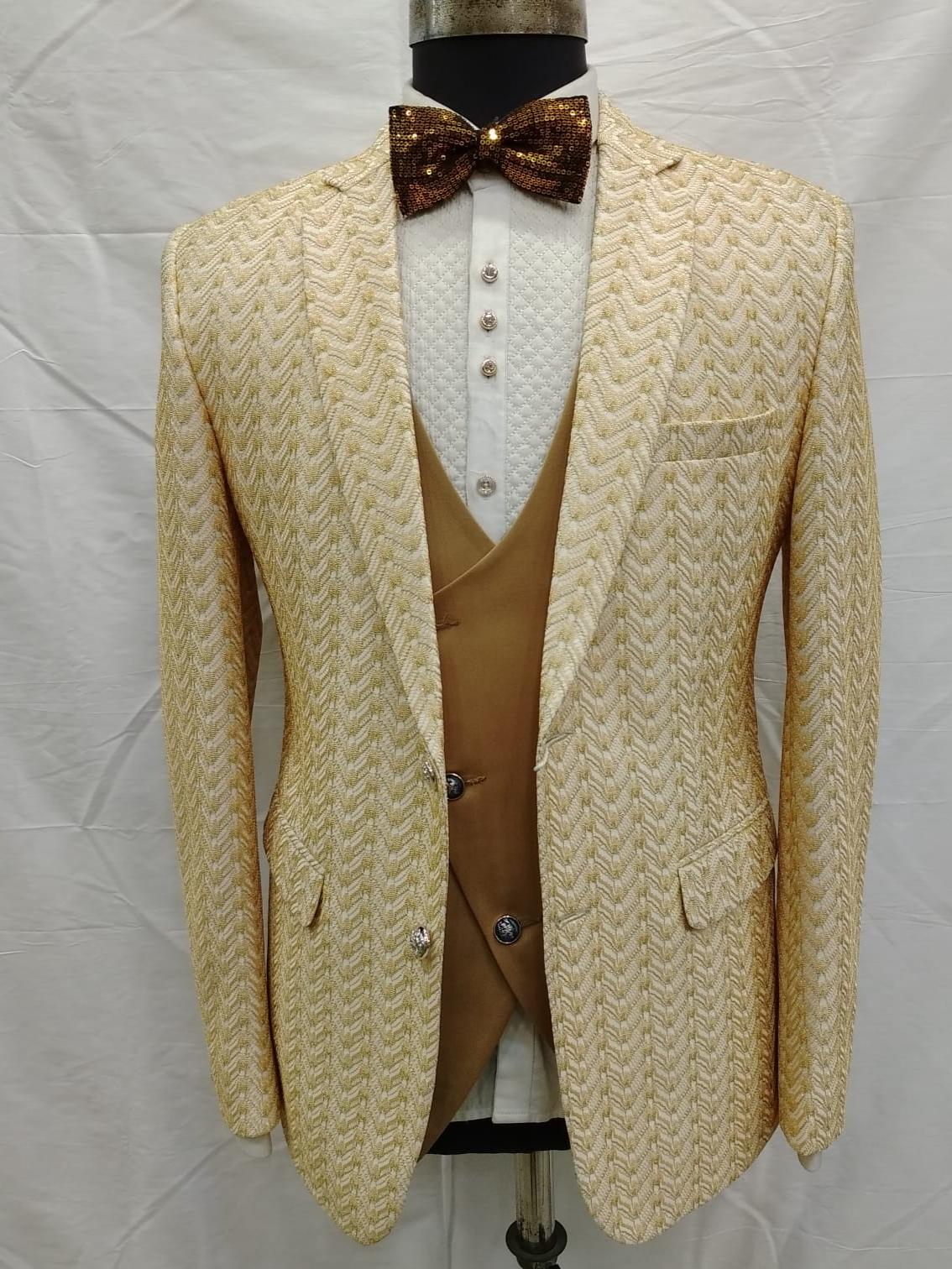 italian jacquard 3pc suit  - 17856215 -  Zoom Image - 0