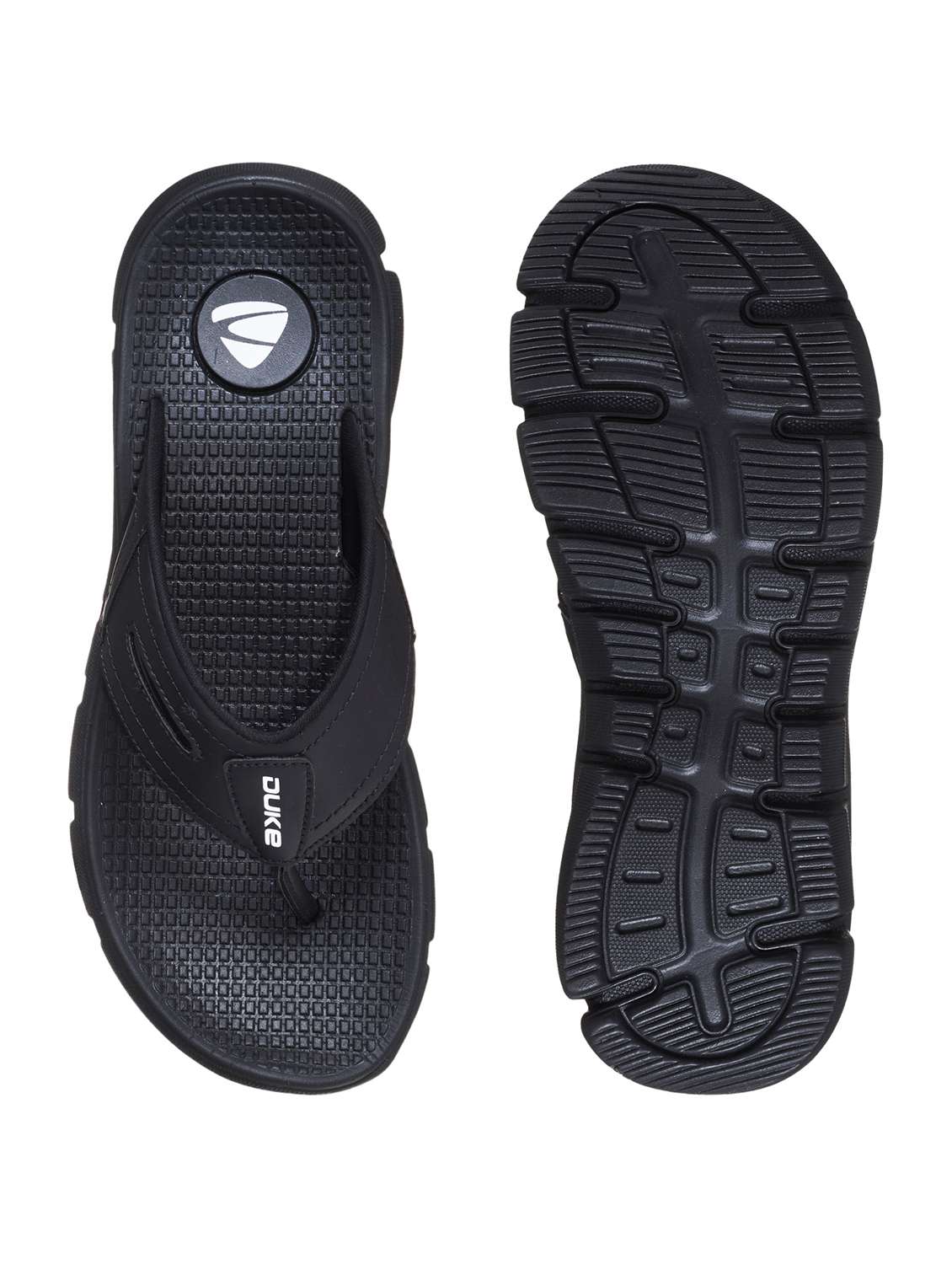 black pu toe separator flip flops - 17856914 -  Standard Image - 3