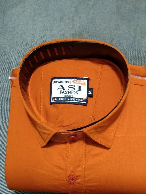 orange cotton formal shirt - 17858955 - Zoom Image - 0