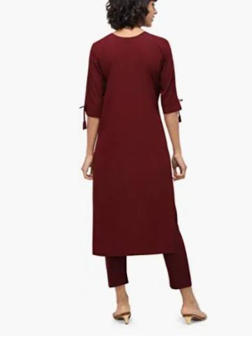 red cotton kurti - 17859490 - Zoom Image - 0