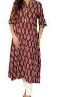 cotton with three quarter sleeve and  - 17859969 -  Zoom Image - 0