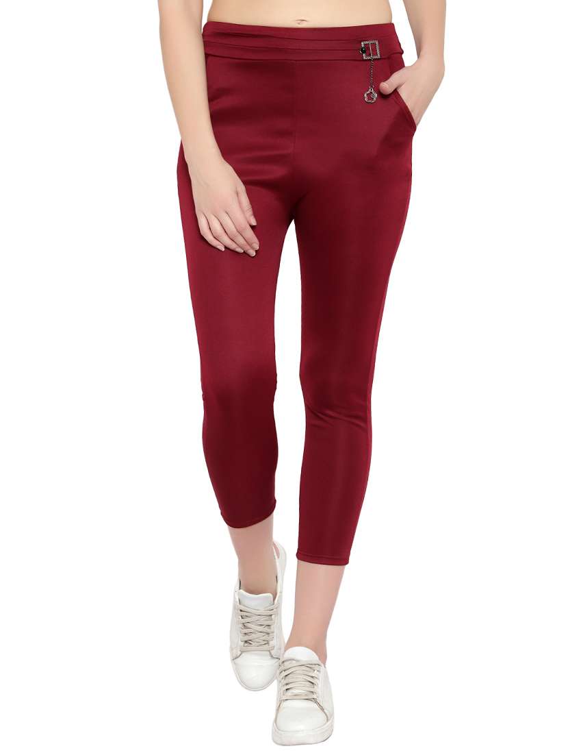 mid rise solid flat front trouser