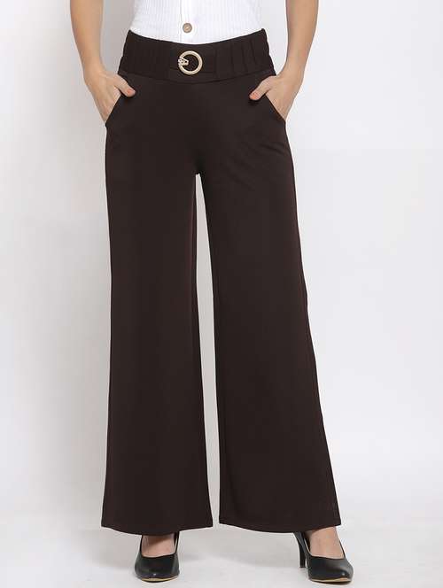 mid rise wide leg trouser - 17860277 - Standard Image - 0