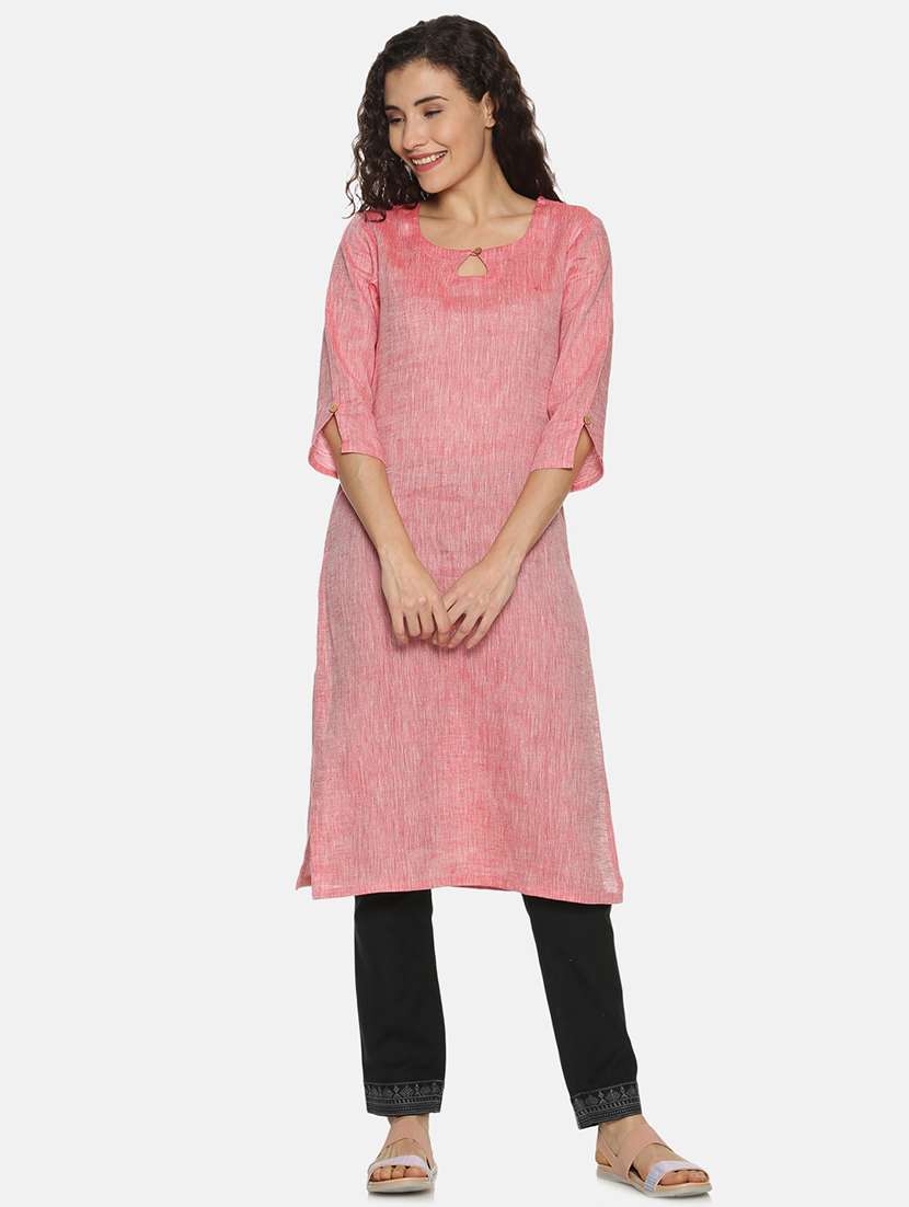 solid straight kurta