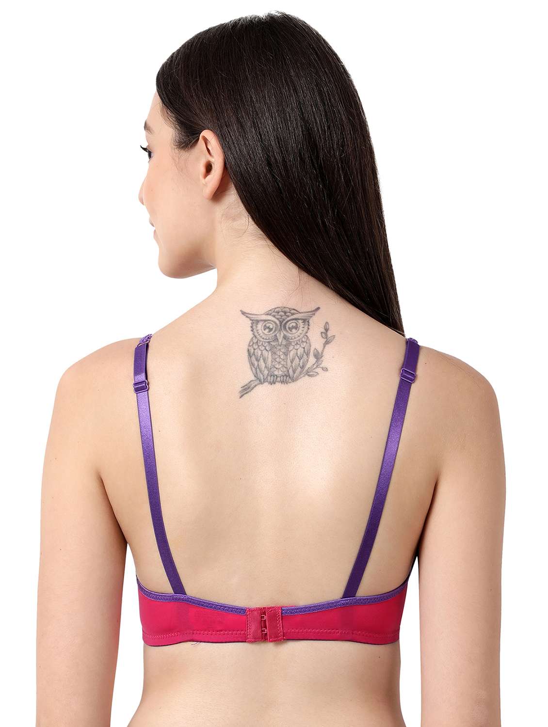 pink solid plunge bra - 17860873 -  Standard Image - 3