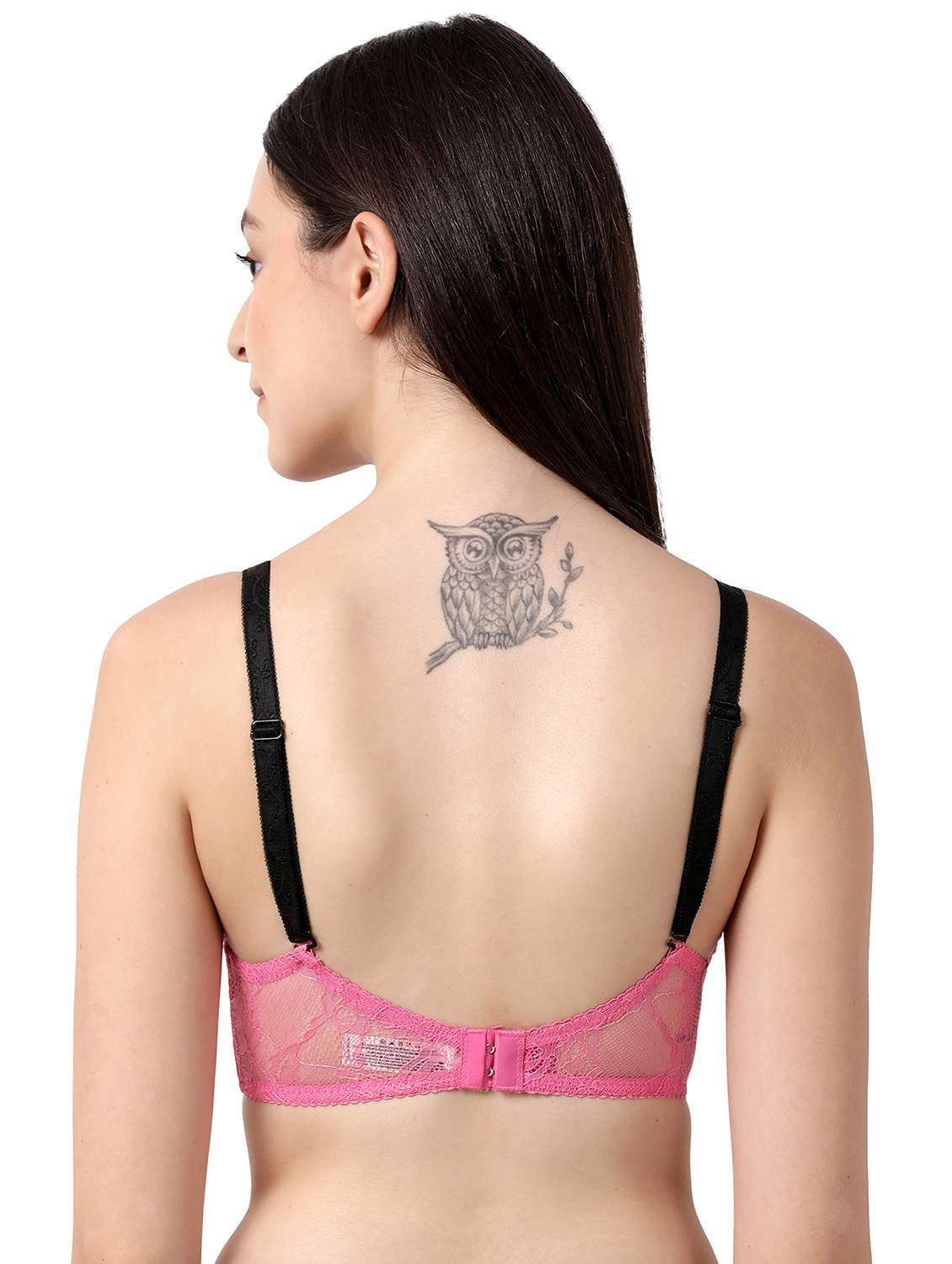 pink laced t-shirt bra - 17860876 - Standard Image - 3