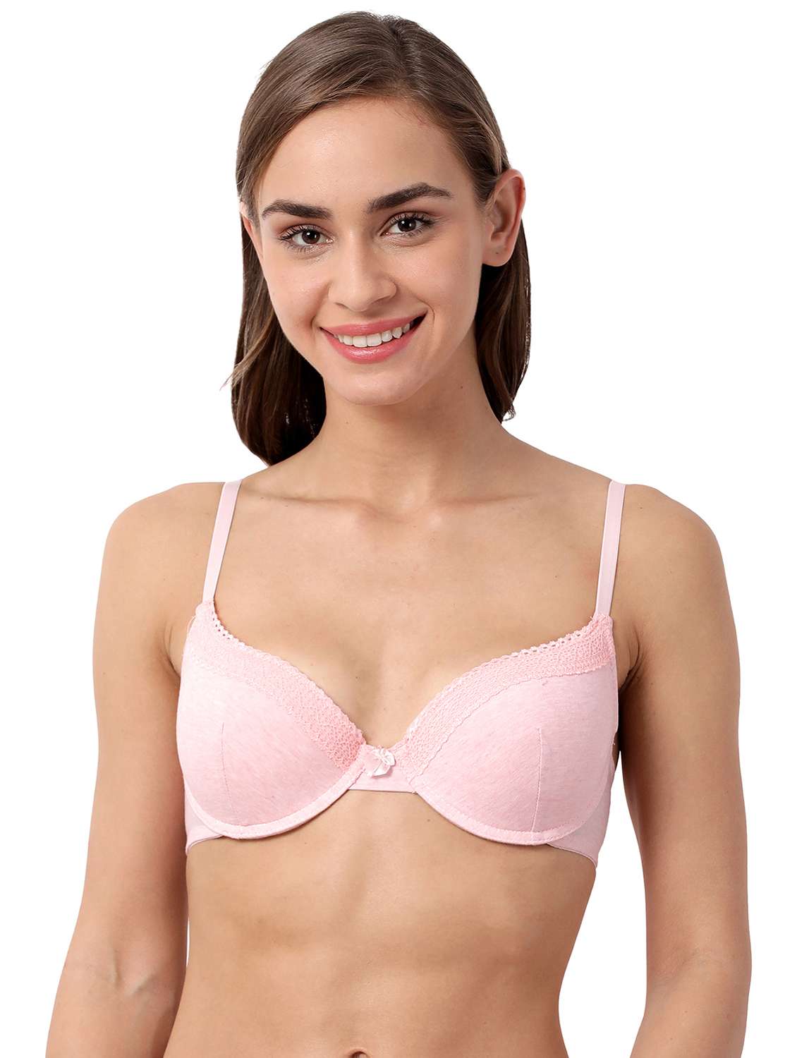 pink solid t-shirt bra