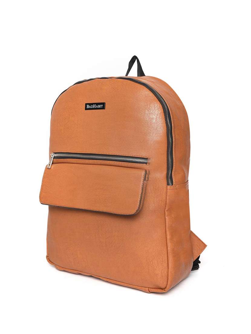 tan nylon backpack