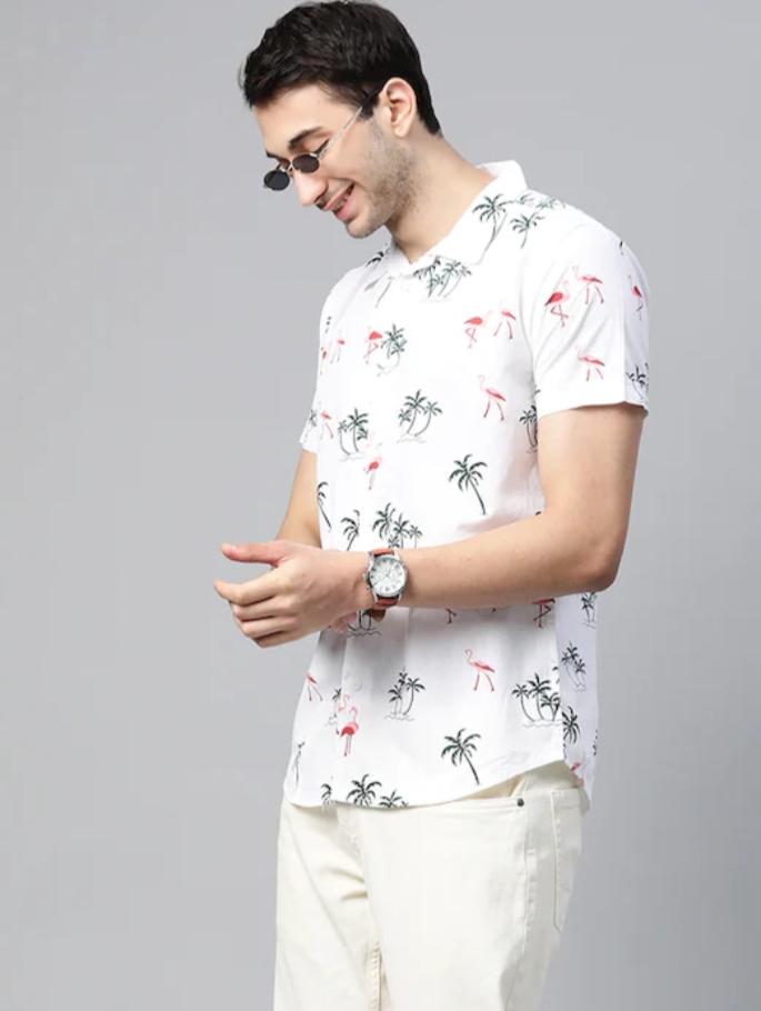 white cotton casual shirt - 17862432 - Zoom Image - 0