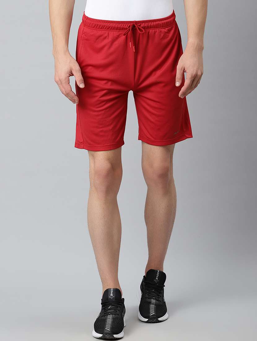 red solid shorts