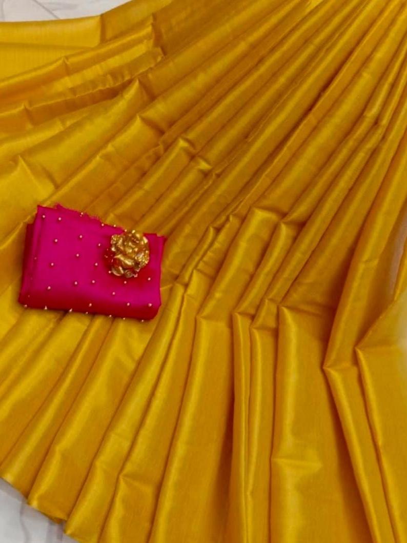 tissue silk cotton saree with moti - 17867792 - Zoom Image - 0